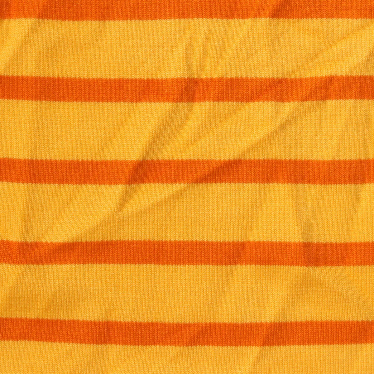 Orange Horizontal-Stripe Ponte Knit, Viscose-Poly, 330 gsm