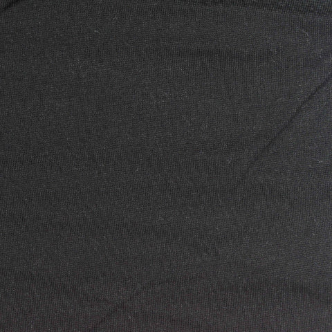 Viscose Nylon Stretch Ponte Knit Fabric, 320 gsm, 155 cm — Black, ref EF-267458