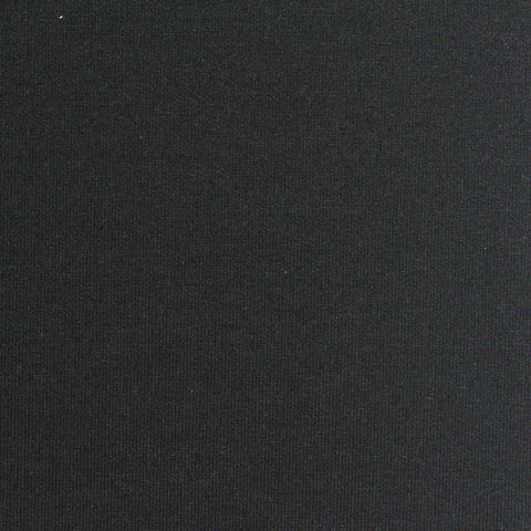 Polyester Viscose Stretch Scuba Knit Fabric, 380 gsm, 160 cm — Black, ref EF-267469