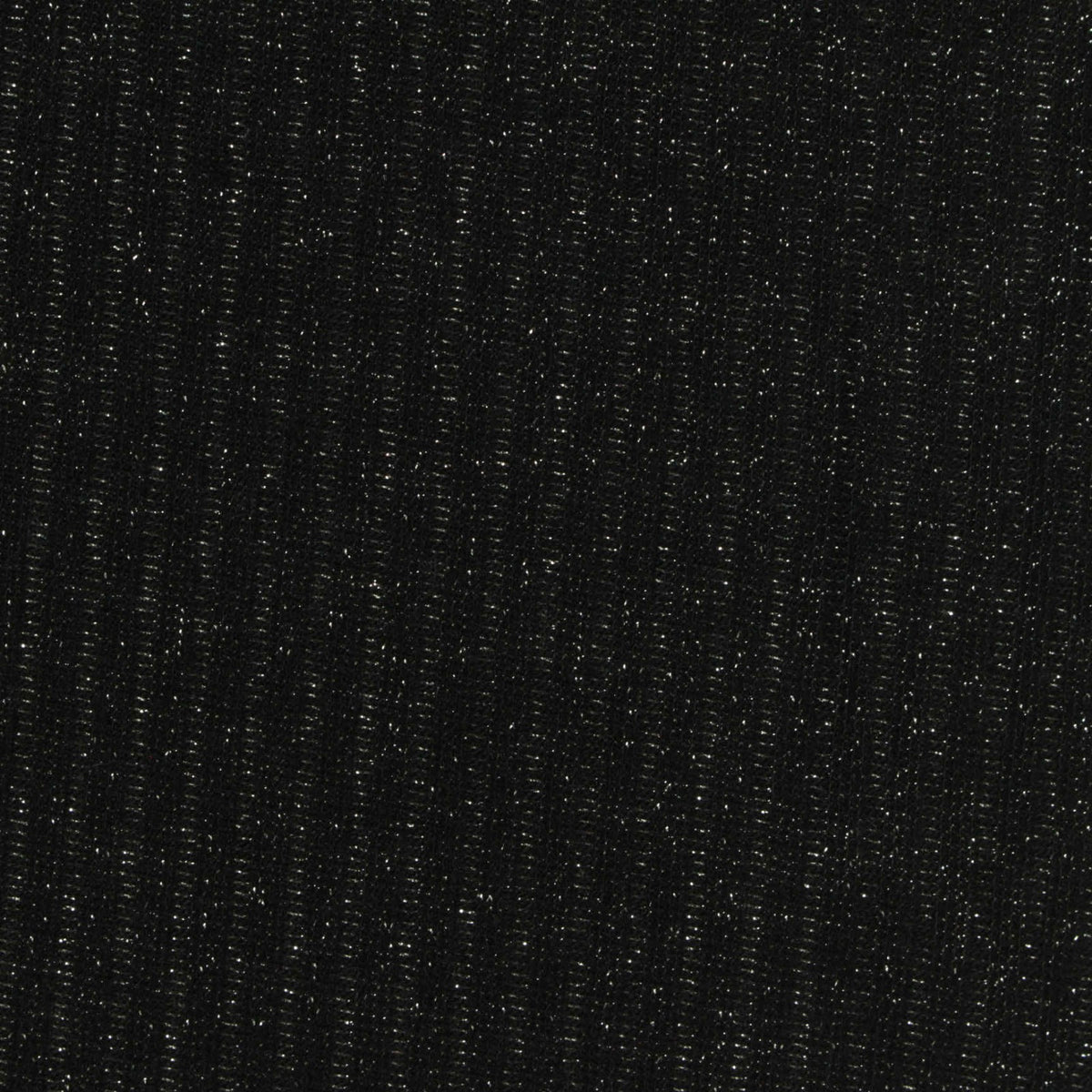 Black Glitter-Stripe Rib Knit, Poly-Metallic