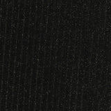 Black Glitter-Stripe Rib Knit, Poly-Metallic