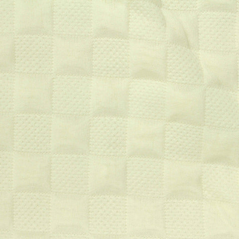 Beige Squares Fleece, Polyester