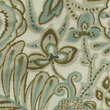 Teal Bold-Floral Milk Silk Knit, Polyester — texture