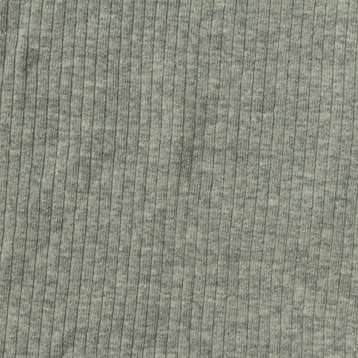 Grey Heathered-Marl Rib Knit, Cotton-Poly, 235 gsm