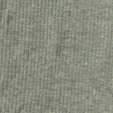 Grey Heathered-Marl Rib Knit, Cotton-Poly