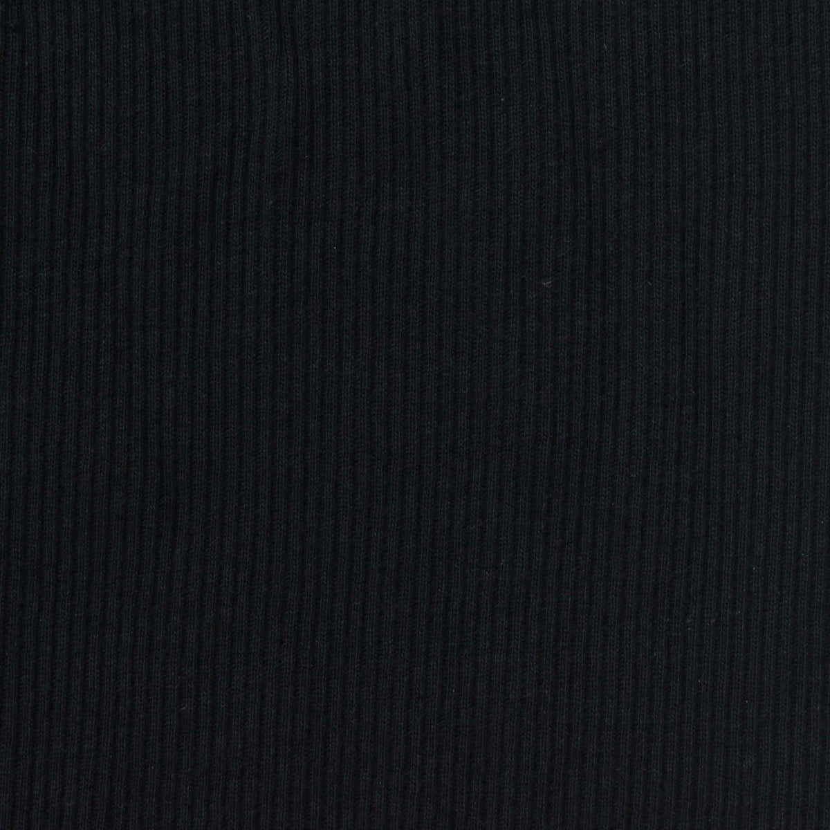 Cotton Stretch Rib Knit Fabric, 194 gsm, 139 cm — Black