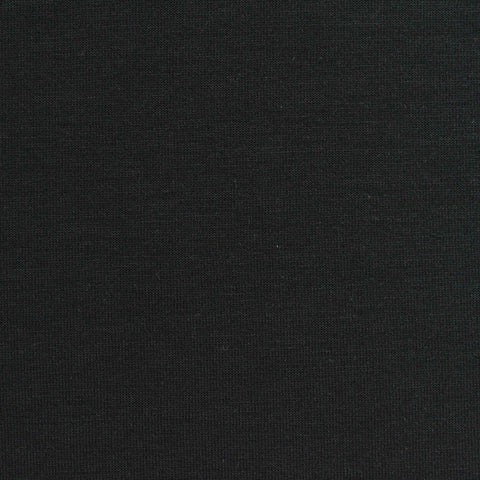 Modal Polyester Stretch Scuba Knit Fabric, 235 gsm, 158 cm — Black