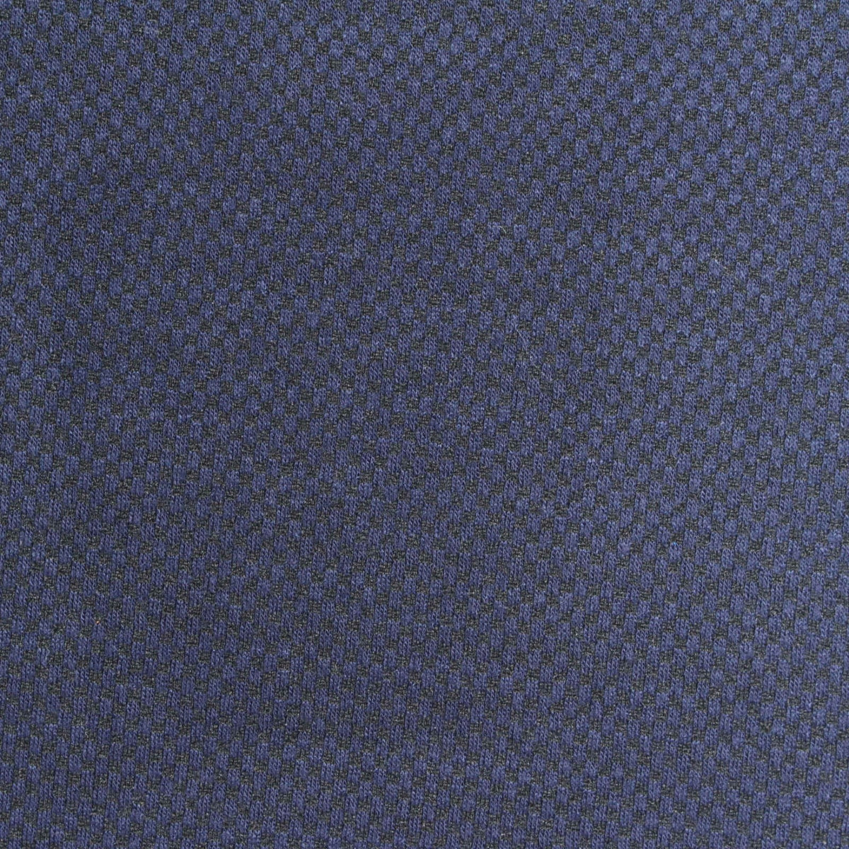 Dark Blue Check Knit, Viscose-Poly