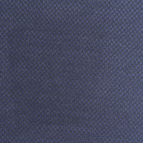 Dark Blue Check Knit, Viscose-Poly