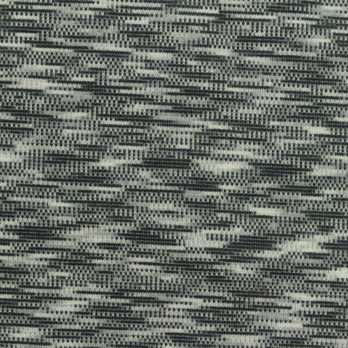 Dark Grey Lines Interlock Knit, Polyester
