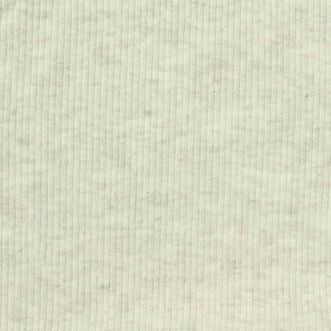 Light Cream Marl Rib Knit, Cotton-Modal