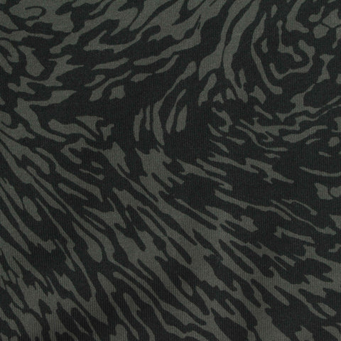 Dark Grey Animal Print Jersey Knit, Polyester