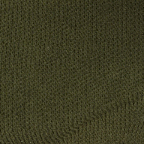 Brushed Cotton Polyester French Terry Fabric, 259 gsm, 195 cm — Green