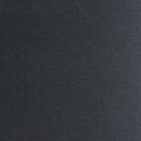 Cotton Polyester Stretch Rib Knit Fabric, 369 gsm, 145 cm — Navy