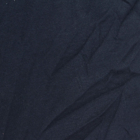 Brushed 100% Cotton Jersey Knit Fabric, 240 gsm, 165 cm — Navy