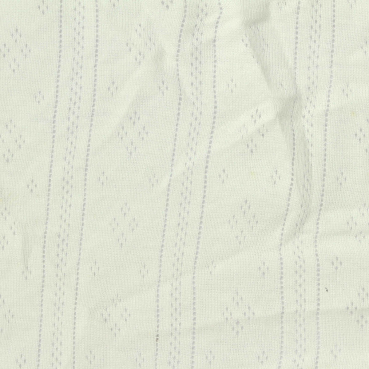 Off-White Eyelet Rib Knit, Cotton