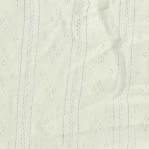 Off-White Eyelet Rib Knit, Cotton