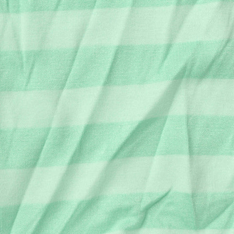 Yarn-Dyed Polyester Viscose Stretch Jersey Knit Fabric, 160 gsm, 170 cm — Green
