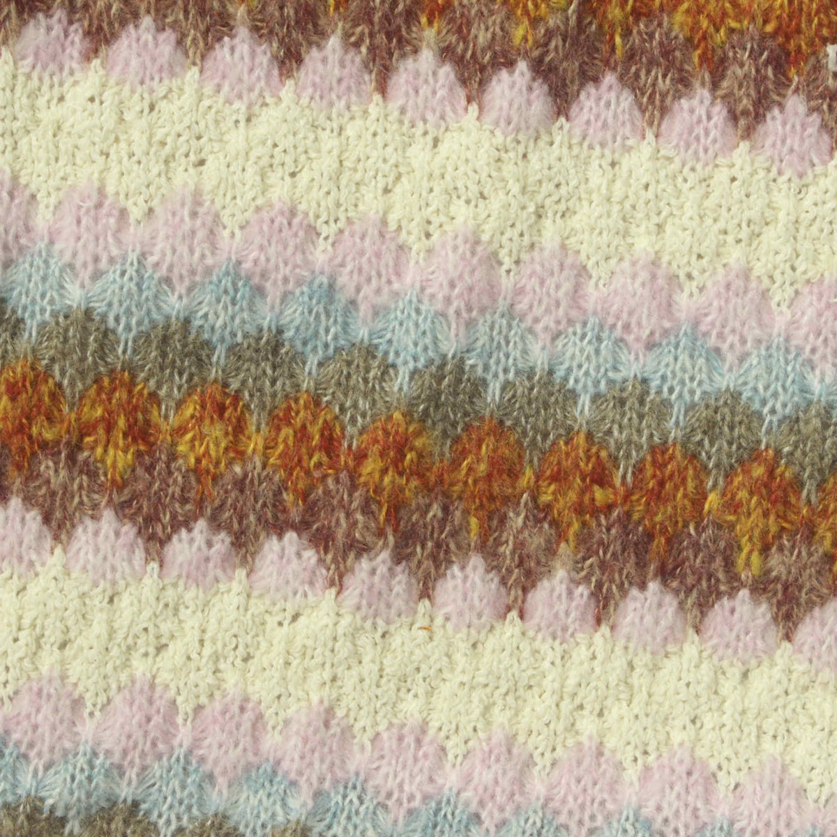 Cream Chevron Rib Knit, Polyester