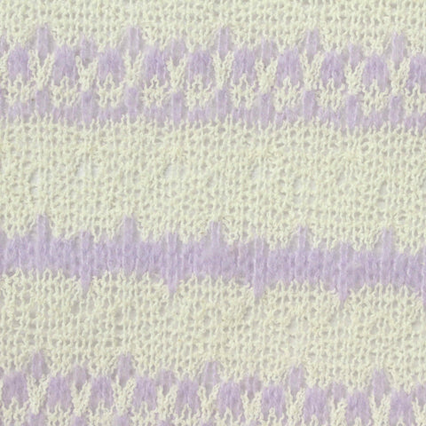 Light Purple Horizontal-Band Chunky Knit, Poly-Cotton