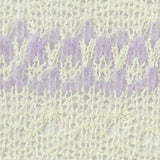 Light Purple Horizontal-Band Chunky Knit, Poly-Cotton — texture