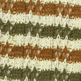 White Horizontal-Stripe Rib Knit, Poly-Cotton — texture