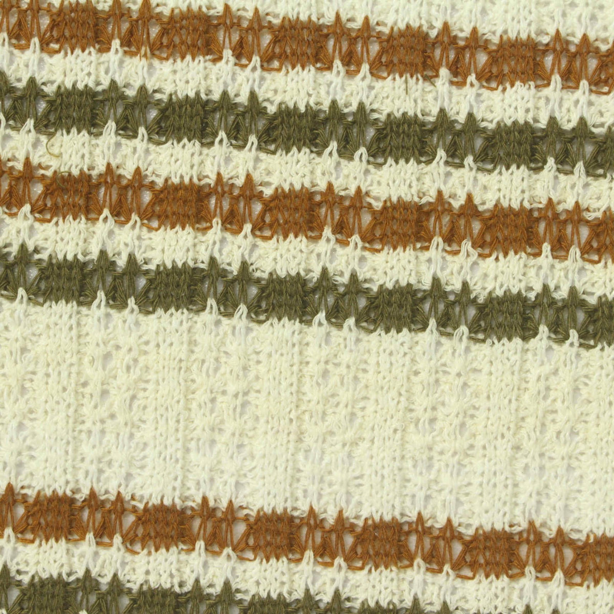 White Horizontal-Stripe Rib Knit, Poly-Cotton, 244 gsm