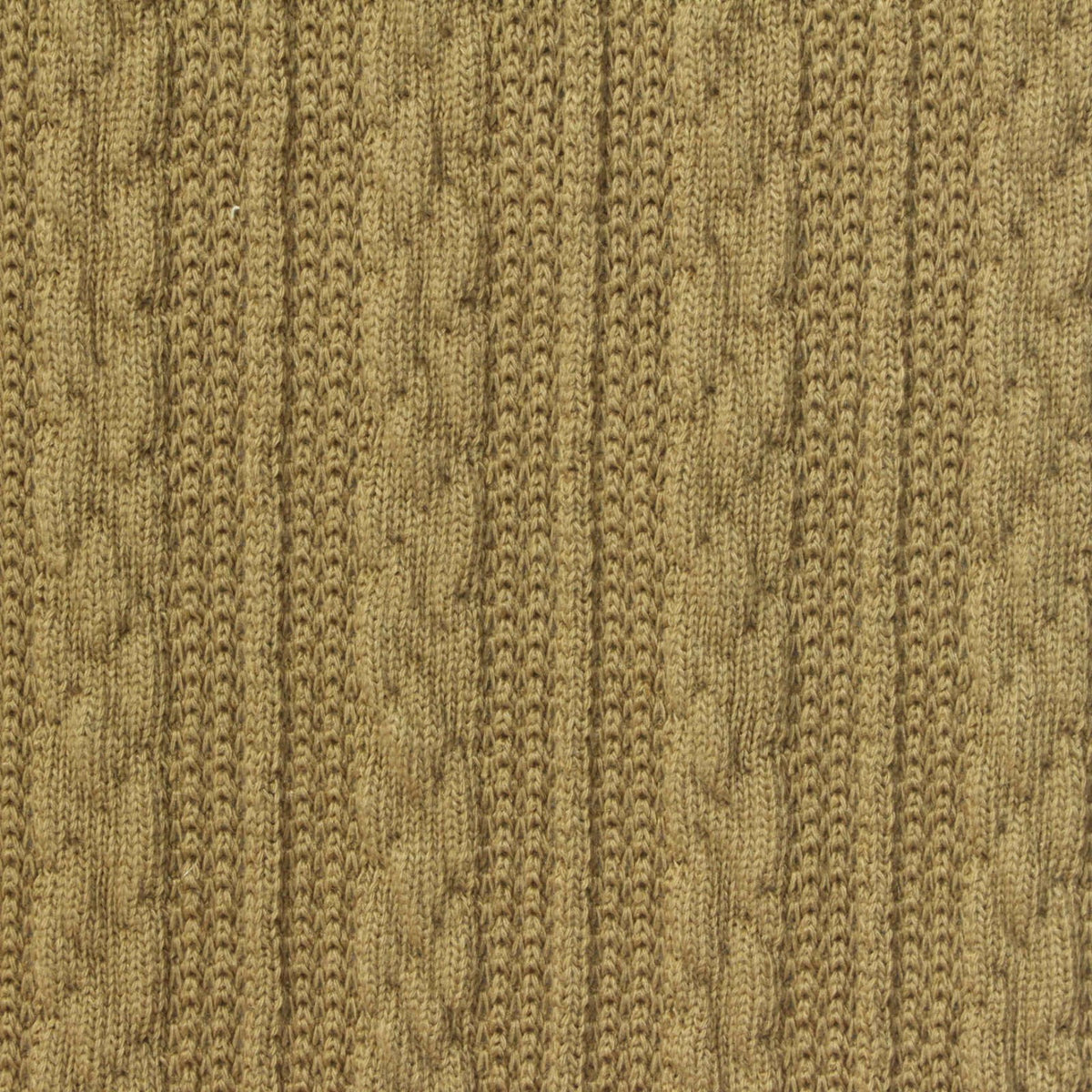 Jacquard Polyester Stretch Chunky Knit Fabric, 391 gsm, 155 cm — Khaki