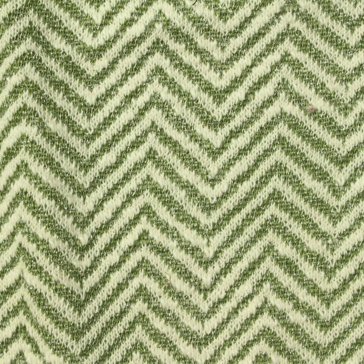Green Chevron Chunky Knit, Cotton-Poly