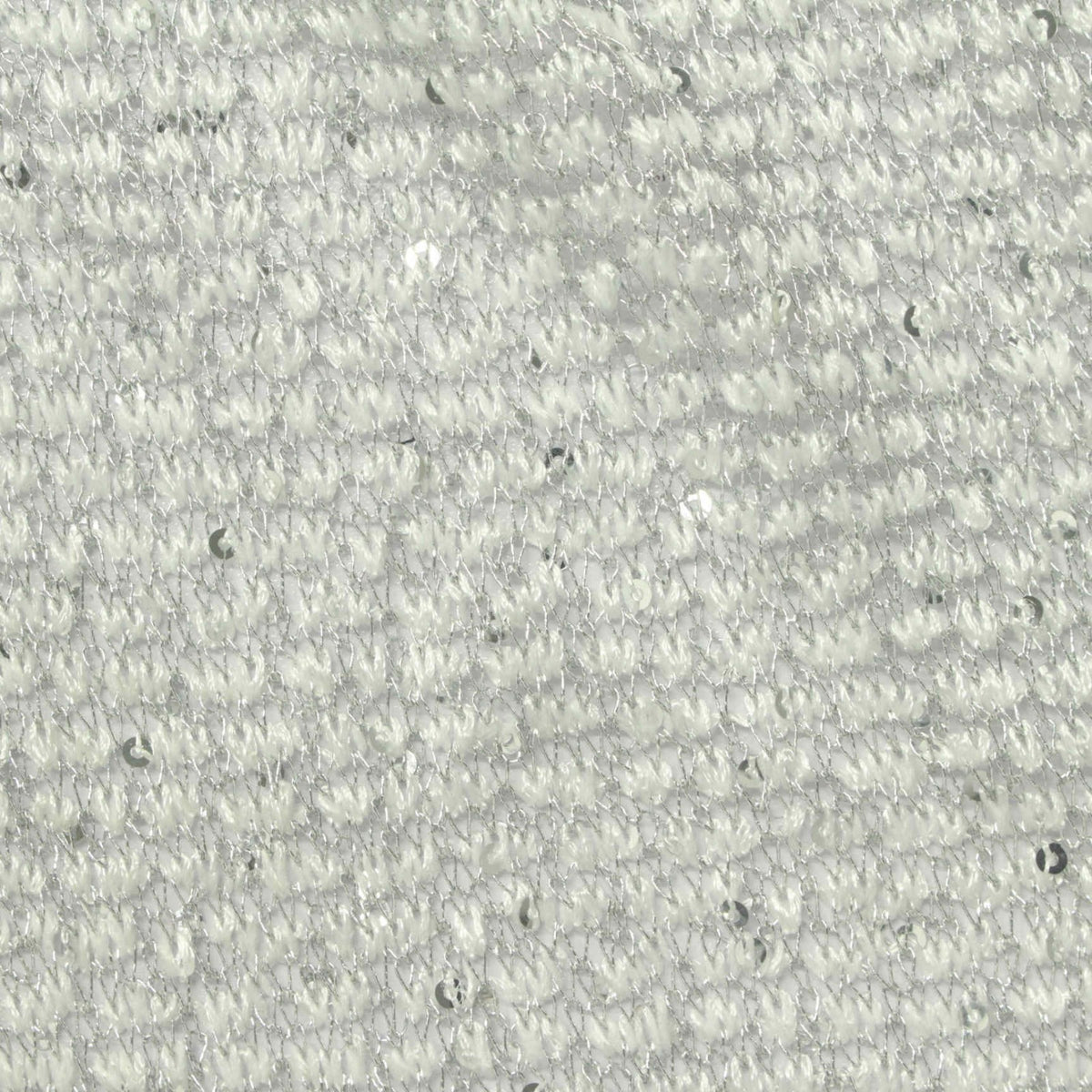 White Scattered-Sequin Chunky Knit, Poly-Viscose