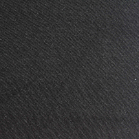 Cotton Stretch Rib Knit Fabric, 270 gsm, 170 cm — Black