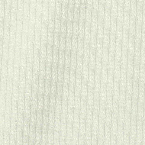Viscose Stretch Rib Knit Fabric, 272 gsm, 158 cm — White