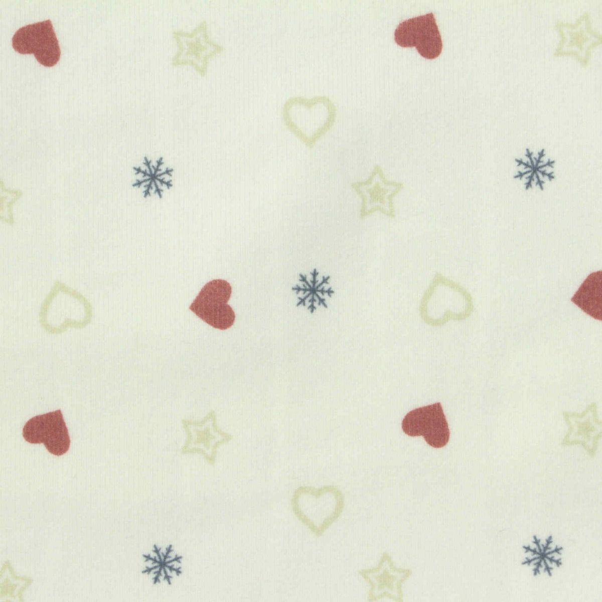 Red Hearts Rib Knit, Polyester