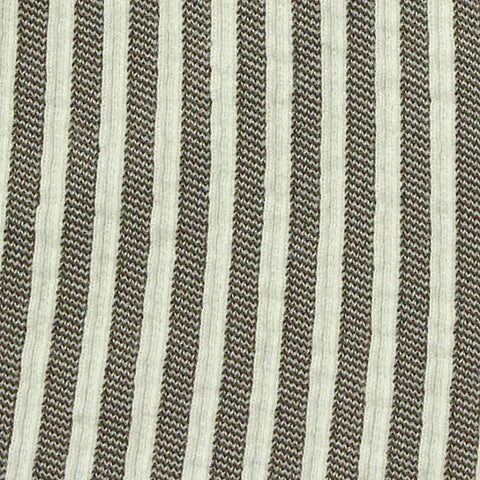 Cream Stripes Jersey Knit, Cotton-Poly, 220 gsm