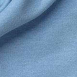 Brushed Polyester Cotton Stretch French Terry Fabric, 215 gsm, 182 cm — Blue — texture