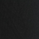 Polyester Viscose Stretch Rib Knit Fabric, 242 gsm, 170 cm — Black