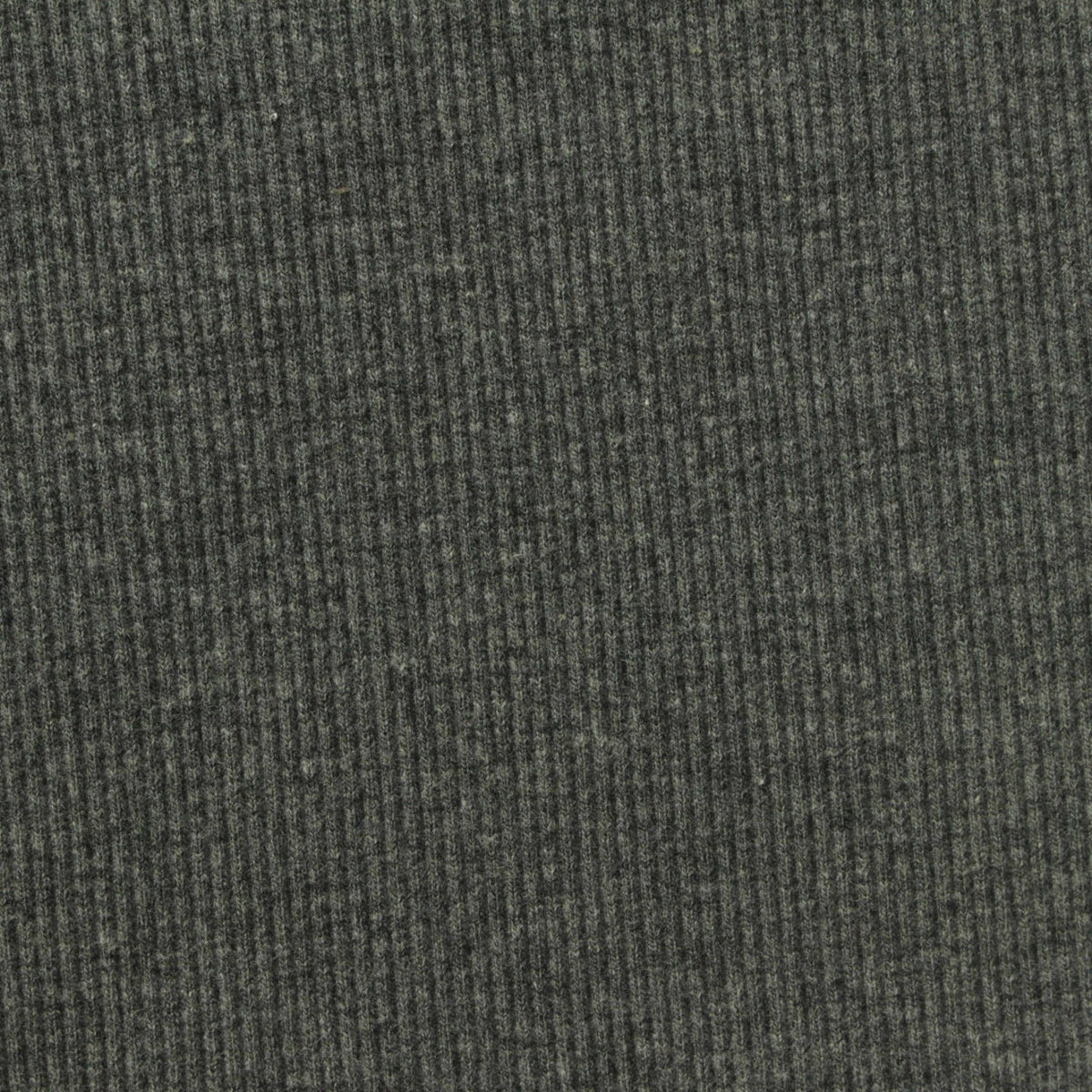 Dark Grey Marl Rib Knit, Poly-Cotton, 403 gsm