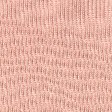 Polyester Cotton Stretch Rib Knit Fabric, 317 gsm, 120 cm — Pink