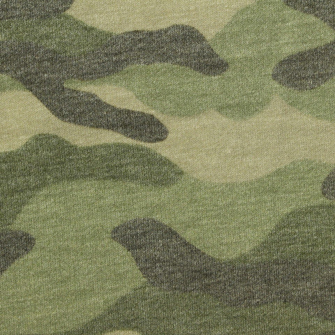 Green Camo French Terry, Polyester