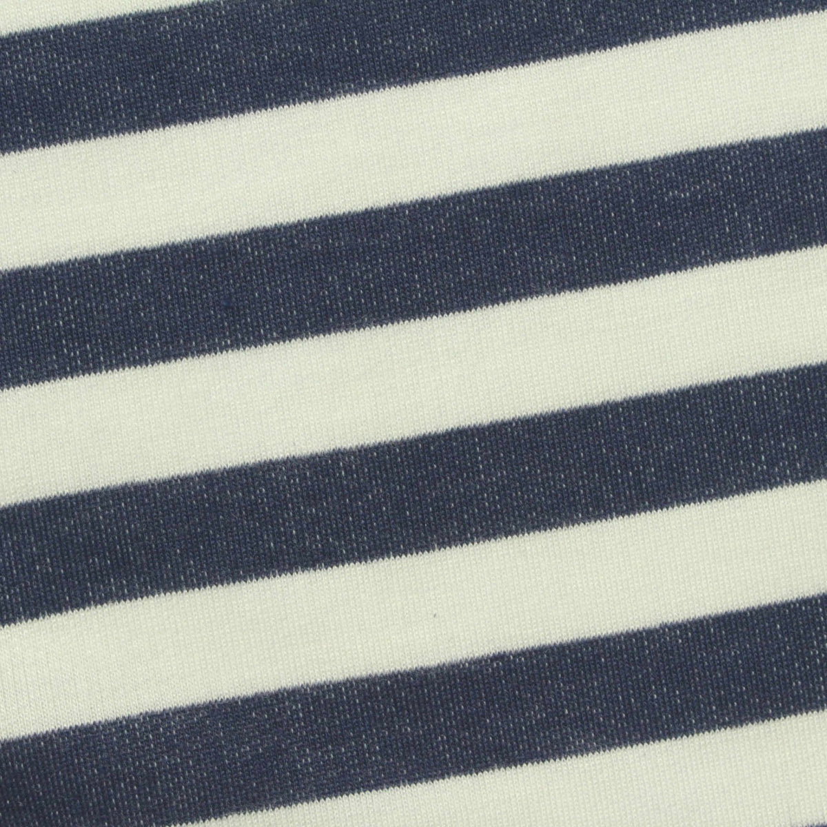 Navy Horizontal-Stripe French Terry, Viscose-Poly