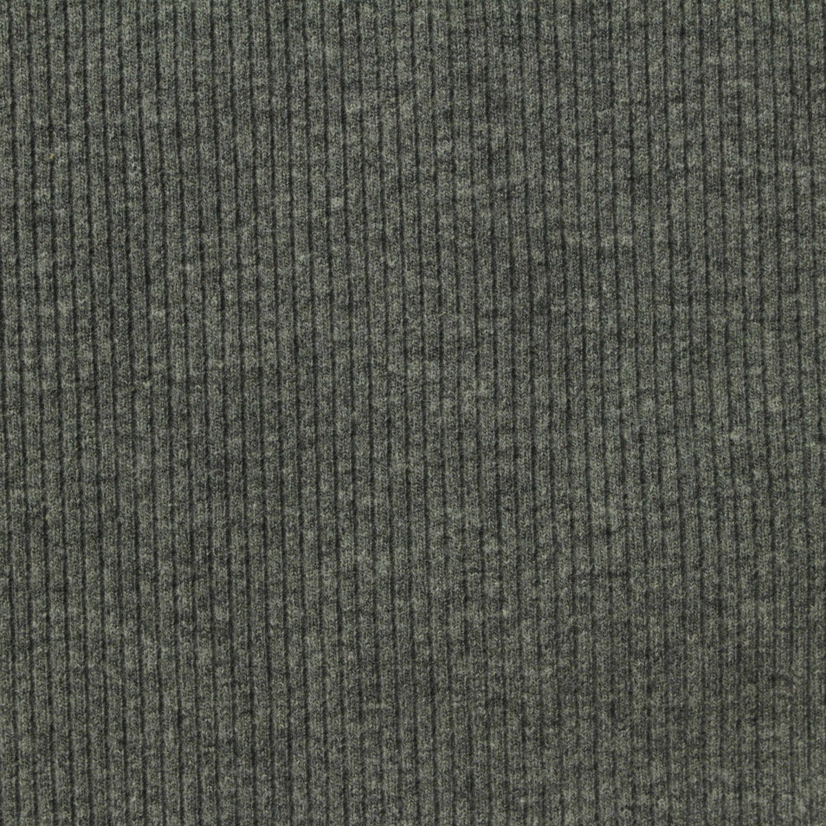 Polyester Cotton Stretch Rib Knit Fabric, 400 gsm, 142 cm — Grey