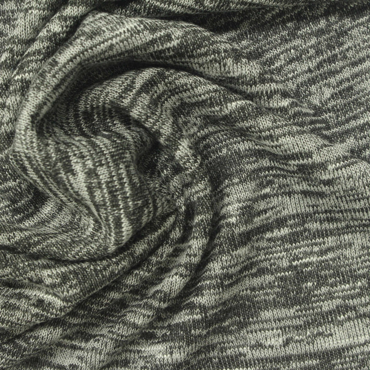 Heather Grey Marl Chunky Knit, Viscose-Poly, 147 gsm