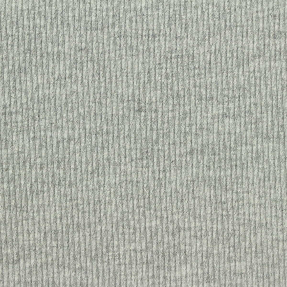 Light Grey Marl Rib Knit, Poly-Cotton, 430 gsm