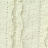 Cream Vertical-Stripe Crepe, Polyester — texture