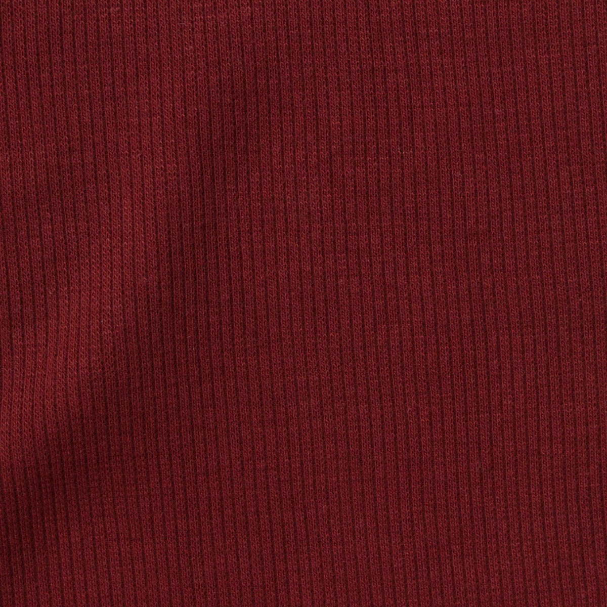 Polyester Cotton Stretch Rib Knit Fabric, 286 gsm, 128 cm — Red