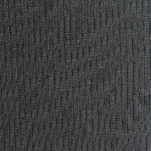 Polyester Viscose Stretch Rib Knit Fabric, 297 gsm, 130 cm — Grey