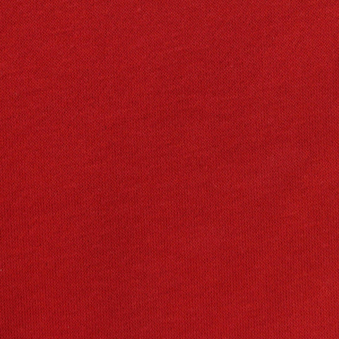 Brushed Cotton Polyester French Terry Fabric, 228 gsm, 182 cm — Red
