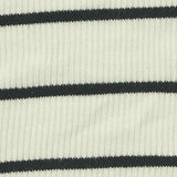 Black Horizontal-Stripe Rib Knit, Viscose — texture