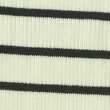 Cream Horizontal-Stripe Rib Knit, Viscose — texture