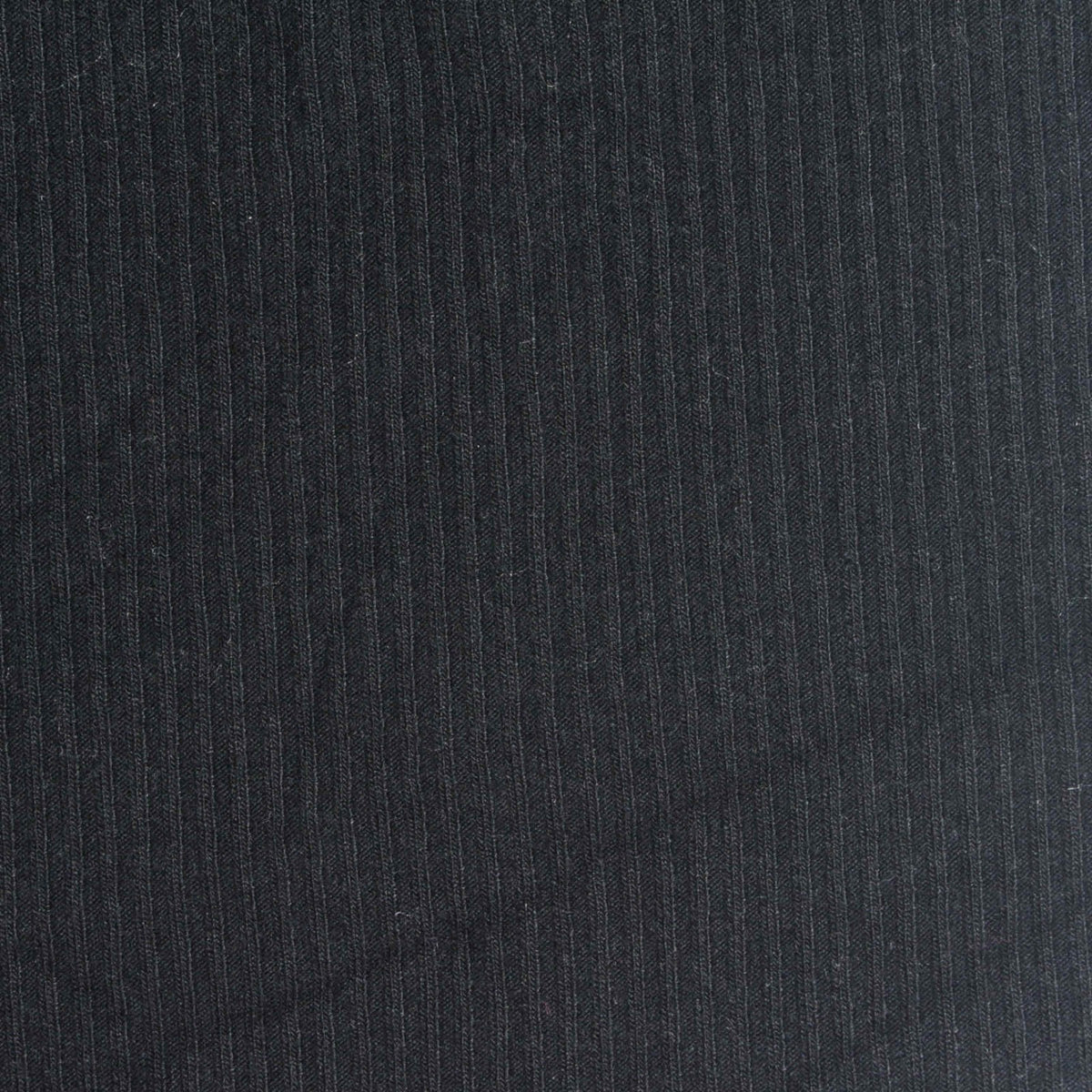 Dark Grey Pinstripe Rib Knit, Viscose, 300 gsm
